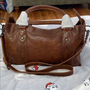 Frye Melissa Satchel Cognac